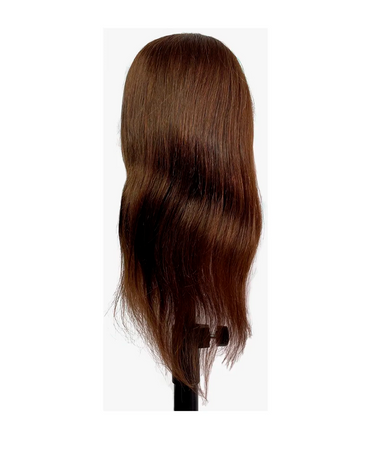 MAXCARE MANIQUI CON BASE 24" / 60 CMS. CABELLO 100% NATURAL LARGO