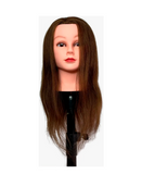 MAXCARE MANIQUI CON BASE 24" / 60 CMS. CABELLO 100% NATURAL LARGO