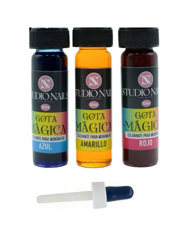 STUDIO NAILS GOTA DE ARTE/MAGICA KIT C 3 PZAS