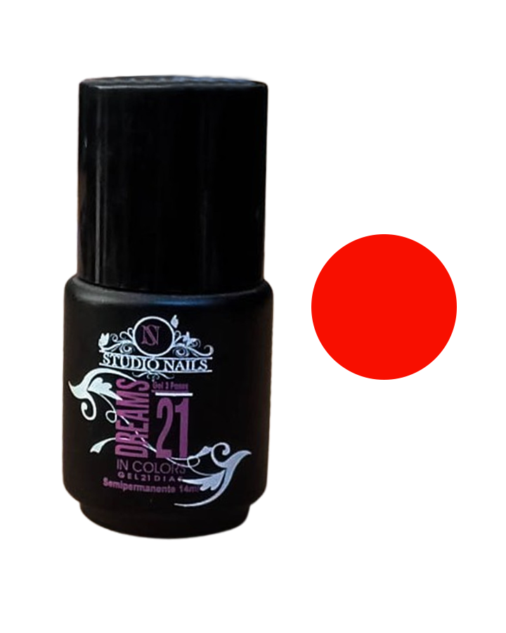 STUDIO NAILS DREAMS ESMALTE 21 DIAS ROJO