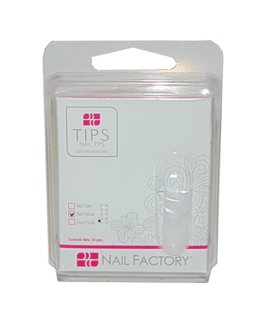 NAIL FACTORY TIPS REAL NATURAL #5 C/50 PIEZAS.