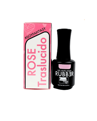 FANTASY NAILS GEL NIVELADOR RUBBER ROSE TRASLUCIDO 15 ML.