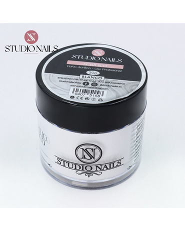 STUDIO NAILS POLVO ACRILICO BLANCO 30 GRS.