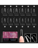 SOFT GEL TIPS SCULPED LONG COFFIN 240 PIEZAS TT-004
