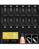 SOFT GEL TIPS SCULPED MEDIUM COFFIN 240 PIEZAS TT-003