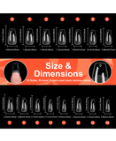 SOFT GEL TIPS MEDIUM COFFIN 600 PIEZAS TH-002-2