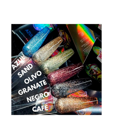 FANTASY NAILS GEL CAT EYE NEGRO 15 ML.