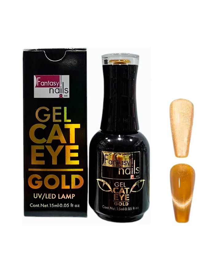 FANTASY NAILS GEL CAT EYE GOLD 15 ML.