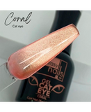 FANTASY NAILS GEL CAT EYE CORAL 15 ML.