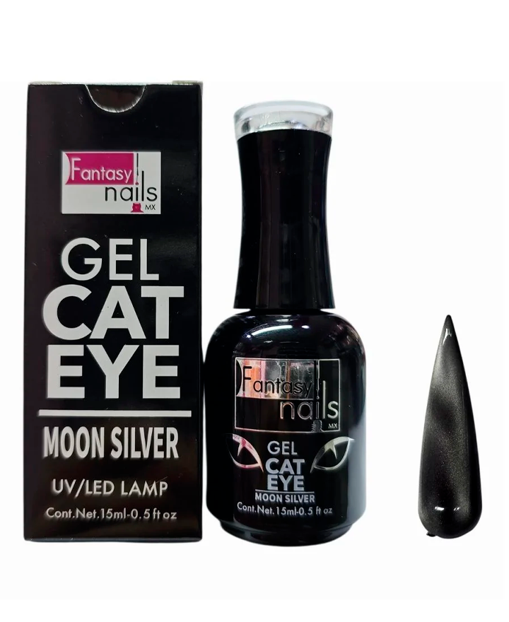 FANTASY NAILS GEL CAT EYE MOON SILVER 15 ML.