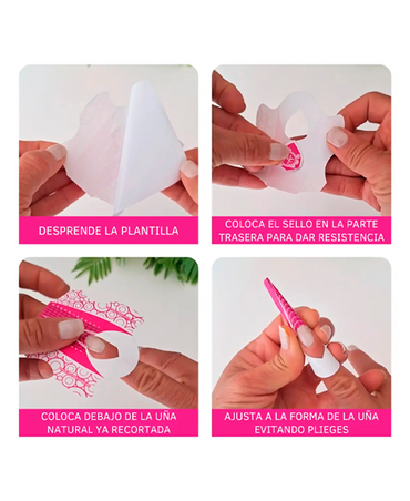 MC NAILS FORMAS ESCULTURALES ROSA GRANDE 100 PZS.