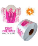 MC NAILS FORMAS ESCULTURALES ROLLO 500 PZS.