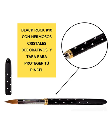 MC NAILS PINCEL KOLINSKY BLACK ROCK NO.10