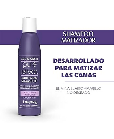 LOQUAY 0037 PURE SILVER SHAMPOO PARA CANAS 1000 ML.