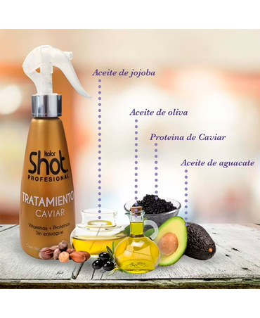 KOLOR SHOT CAVIAR TRATAMIENTO INTEGRAL SIN ENJUAGUE 250 ML.