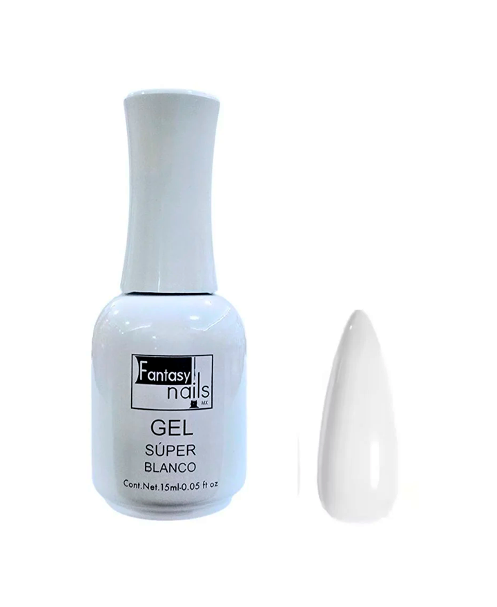 FANTASY NAILS GEL POLISH 01 SUPER BLANCO 15 ML.