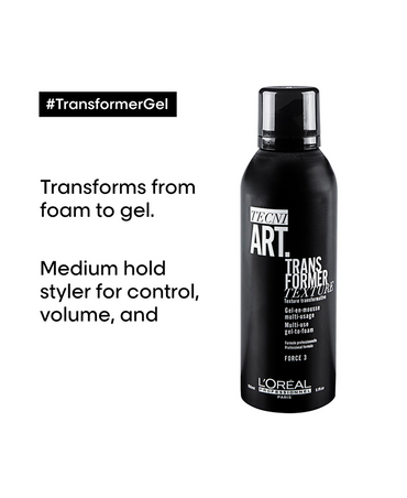 LP LOREAL TECNI ART NUEVO TRANSFORMER GEL EN MOUSSE 150 ML.
