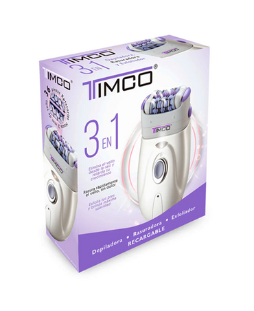 TIMCO DEPILADORA DW-3619M 3 EN 1 PURPURA