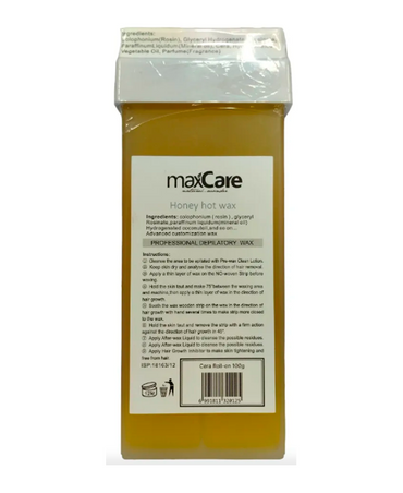 MAX CARE CERA ROLL ON HONEY HOT WAX 100 ML.