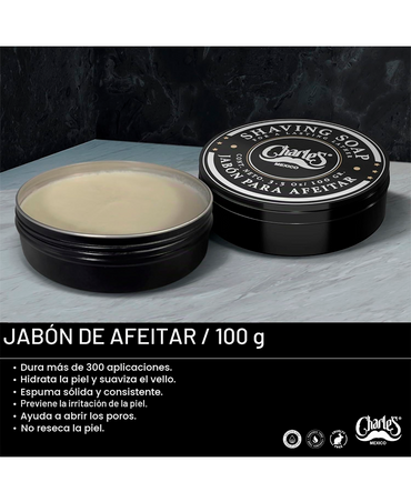 CHARLES SHAVING SOAP LATA 100 GRS. NUEVO
