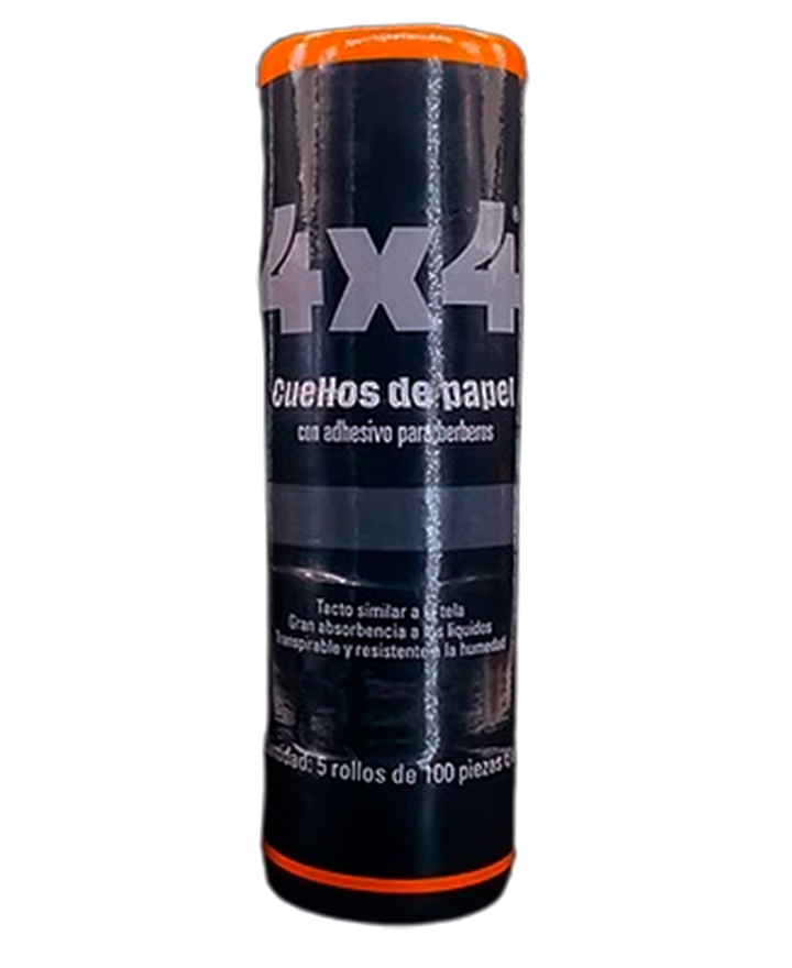 4X4 PAPEL CUELLO NEGRO C/5 ROLLOS 100 PIEZAS