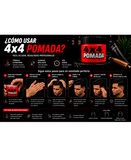 4X4 PROFESIONAL POMADA PARA EL CABELLO 100 GRS. ROJA O AZUL