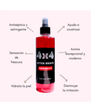 4X4 AFTER SHAVE KING ROJO METALICO 400 ML.