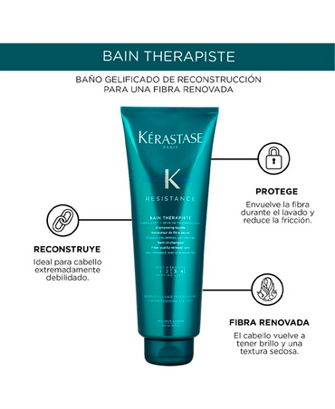 KERASTASE RESISTANCE BAIN THERAPISTE SHAMPOO 450 ML. - El Palacio De La Belleza