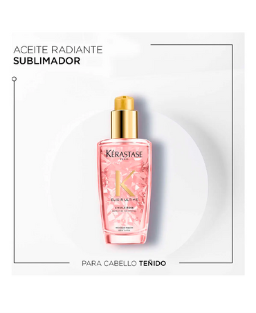 KERASTASE ELIXIR K ULTIME L' HUILE ROSE ACEITE SUBLIMADOR TEÑIDO 100 ML. - El Palacio De La Belleza