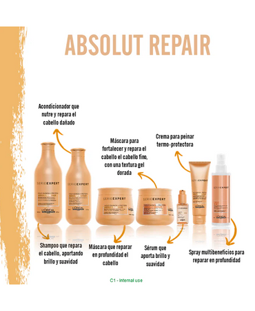 LP LOREAL SERIE EXPERT ABSOLUT REPAIR GOLD SHAMPOO 300 ML. - El Palacio De La Belleza