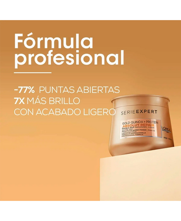 LP LOREAL SERIE EXPERT ABSOLUT REPAIR GOLD MASCARILLA DORADA 250 ML. - El Palacio De La Belleza