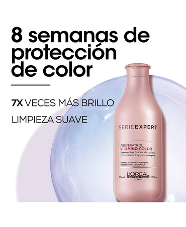 LP LOREAL SERIE EXPERT VITAMINO COLOR RESVERATROL SHAMPOO 300 ML. - El Palacio De La Belleza