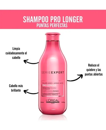 LP LOREAL SERIE EXPERT PRO LONGER SHAMPOO 300 ML. - El Palacio De La Belleza