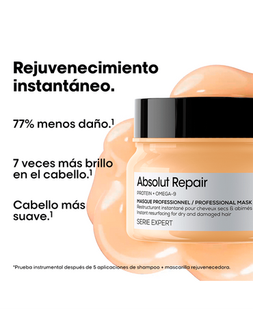 LP LOREAL SERIE EXPERT ABSOLUT REPAIR MASCARILLA GOLD QUINOA 250 ML. 2026 - El Palacio De La Belleza