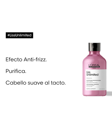 LP LOREAL SERIE EXPERT LISS UNLIMITED SHAMPOO 500 ML. 2025 - El Palacio De La Belleza