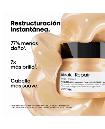 LP LOREAL SERIE EXPERT ABSOLUT REPAIR MASCARILLA GOLD QUINOA 500 ML. 2026 - El Palacio De La Belleza