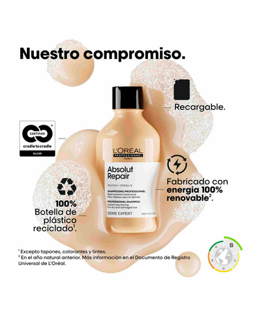 LP LOREAL SERIE EXPERT ABSOLUT REPAIR SHAMPOO GOLD QUINOA 1500 ML. 2026 - El Palacio De La Belleza