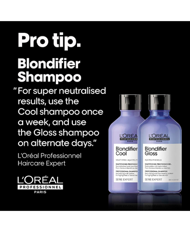 LP LOREAL SERIE EXPERT BLONDIFIER COOL SHAMPOO 300 ML. 2024 (D) - El Palacio De La Belleza