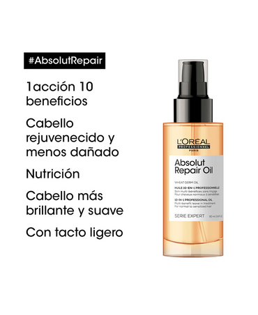 LP LOREAL SERIE EXPERT ABSOLUT REPAIR OIL 90 ML. 2025 - El Palacio De La Belleza
