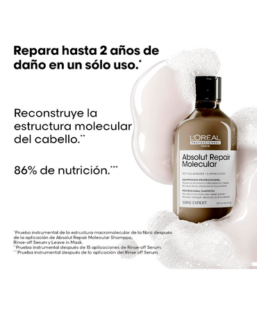 LP LOREAL SERIE EXPERT ABSOLUT REPAIR MOLECULAR SHAMPOO 1500 ML. 2025 - El Palacio De La Belleza