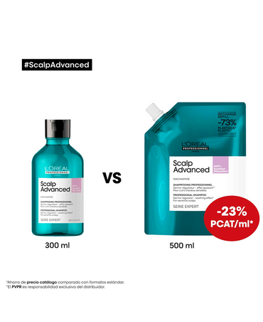 LP LOREAL SERIE EXPERT SCALP ADVANCE SHAMPOO 500 ML. REFILL - El Palacio De La Belleza