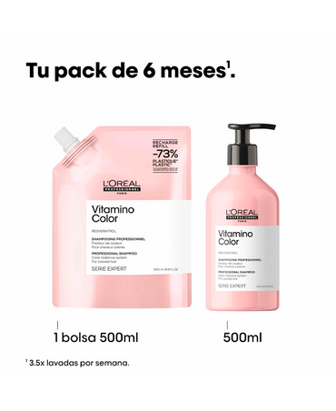 LP LOREAL SERIE EXPERT VITAMINO COLOR SHAMPOO 500 ML. REFILL 2026