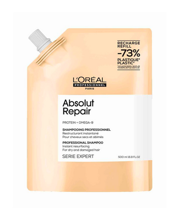LP LOREAL SERIE EXPERT ABSOLUT REPAIR SHAMPOO GOLD QUINOA 500 ML. REFILL