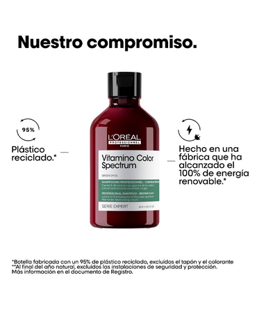 LP LOREAL SERIE EXPERT VITAMINO COLOR SPECTRUM SHAMPOO GREEN DYES 300 ML. 2026