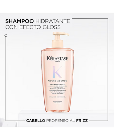 KERASTASE GLOSS ABSOLU BAIN HYDRA-GLAZE 250 ML. - El Palacio De La Belleza