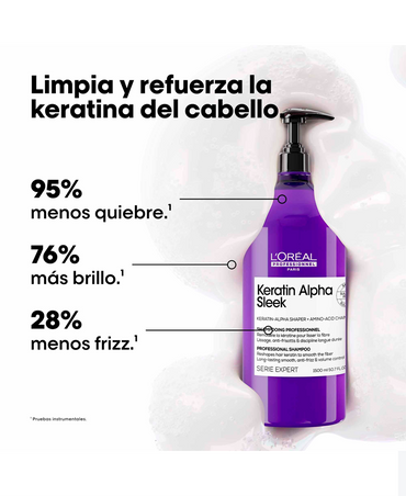 LP LOREAL SERIE EXPERT KERATIN ALPHA SLEEK SHAMPOO 1500 ML. 2026