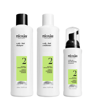 NIOXIN SISTEMA 2 CABELLO NATURAL AFINAMIENTO EVIDENTE 150/150/40 ML. - El Palacio De La Belleza