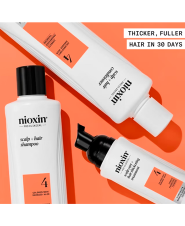 NIOXIN SISTEMA 4 CABELLO COLORIDO PERDIDA AVANZADA 300/300/100 ML. - El Palacio De La Belleza