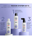 NIOXIN SISTEMA 5 QUIMICAMENTE TRATADO AFINAMIENTO LEVE 300/300/150 ML. - El Palacio De La Belleza