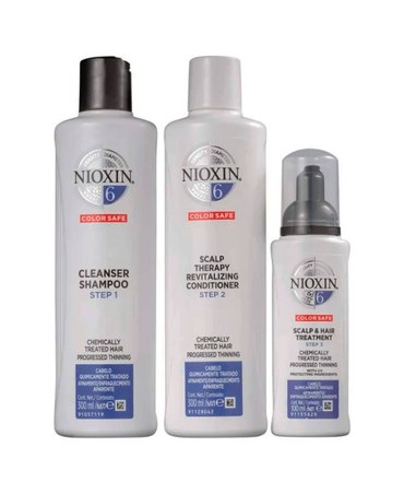 NIOXIN SISTEMA 6 QUIMICAMENTE TRATADO AFINAMIENTO EVIDENTE 300/300/150 ML.